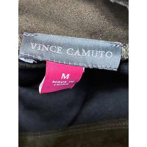 NEW Vince Camuto Women's Faux Suede Mock Neck Sleeveless Fitted Cami Tank Top M - Picture 5 of 7